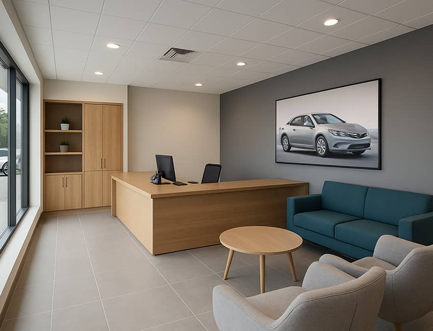 Nottingham Vehicle Rental Services office interior